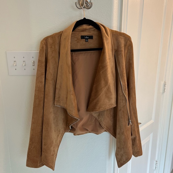 Lulus Jackets & Blazers - Lulu's Camel Suede Jacket for Women